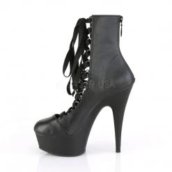 Pleaser 6" Heel Black 1.8" Platform Ankle Booties* Shoes