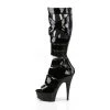 Pleaser Shoes 6" Heel Black Knee High Gladiator Boot*