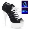 Pleaser 6" Heel Black/White* Shoes 2 Pleaser 6" Heel Black/White* Shoes