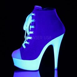 Pleaser 6" Heel Blue/White*