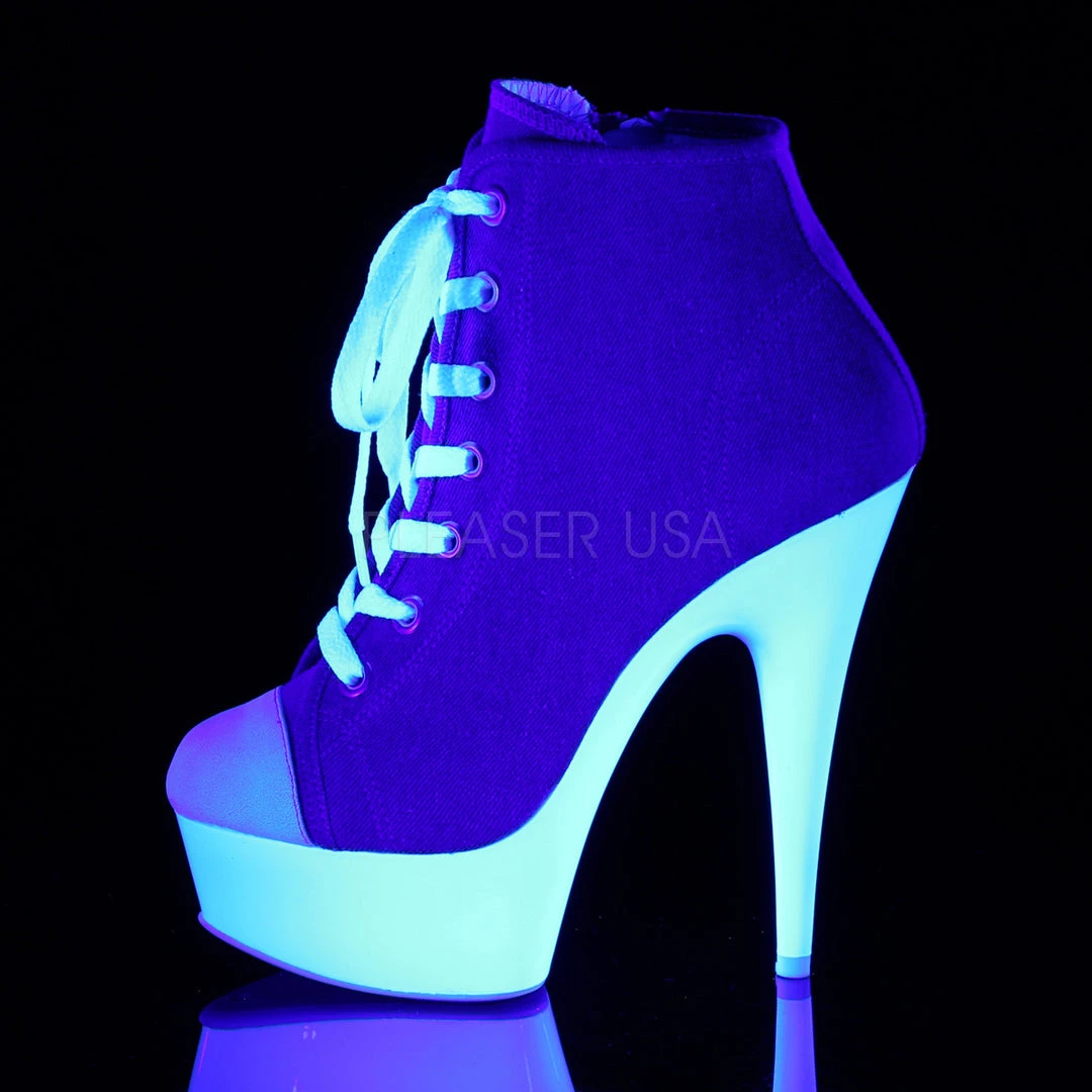 Pleaser 6" Heel Blue/White* 4 Pleaser 6" Heel Blue/White*