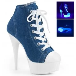 Pleaser 6" Heel Blue/White*