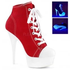 Pleaser 6" Heel Red/White*