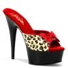 Pleaser 6" Heel Leopard Print Faux Leather Shoes*