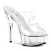 Pleaser Clear 6" Platform Slide High Heels* Shoes 1 Pleaser Clear 6" Platform Slide High Heels* Shoes