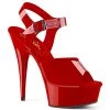 Pleaser 6" Spike Heel Red Ankle Strap Sandal Shoes*