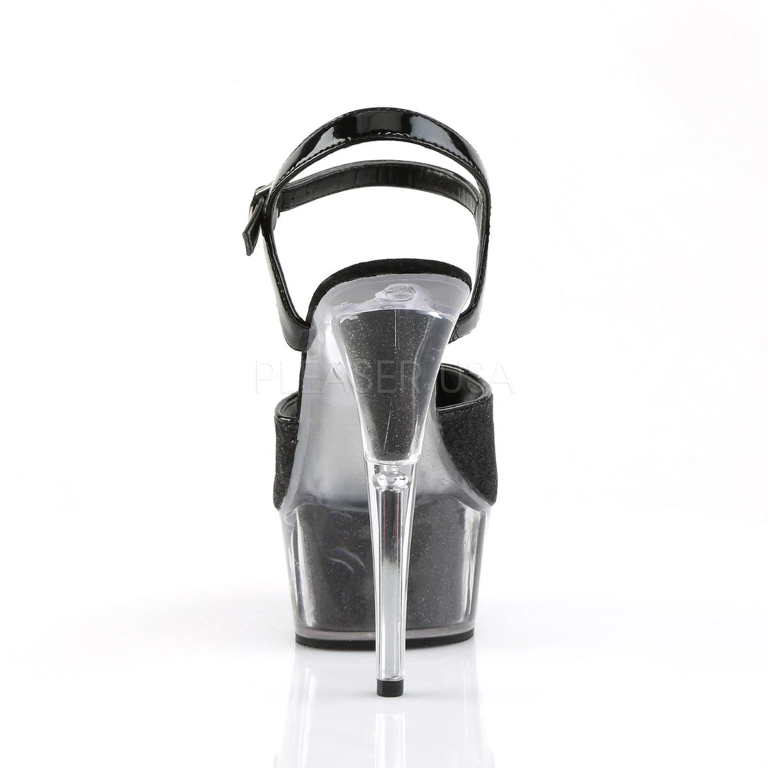 Pleaser 6" Black Glitter Stripper Heels* Shoes 5 Pleaser 6" Black Glitter Stripper Heels* Shoes