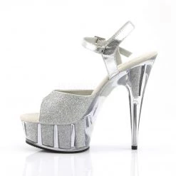 Pleaser Shoes Silver 6" Glitter High Heels*