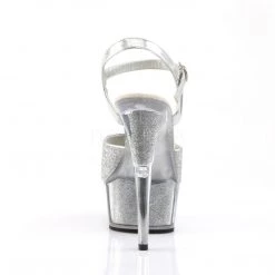 Pleaser Shoes Silver 6" Glitter High Heels* 8 Pleaser Shoes Silver 6