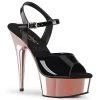 Pleaser Shoes 6" Stilleto Black Ankle Strap Sandals*