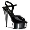 Pleaser Shoes 6" Black Ankle Strap Stripper High Heels*