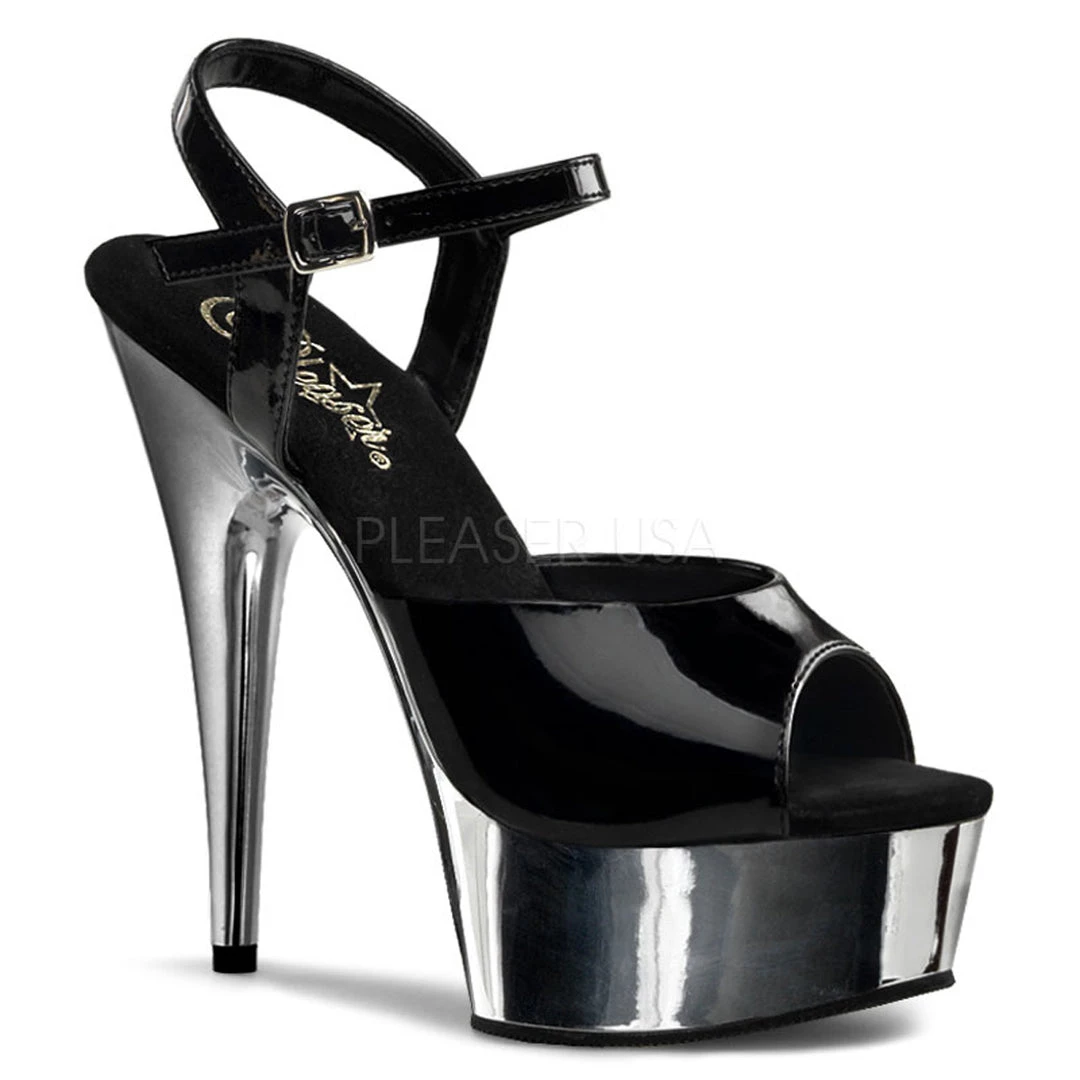 Pleaser Shoes 6" Black Ankle Strap Stripper High Heels* 3 Pleaser Shoes 6" Black Ankle Strap Stripper High Heels*