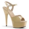 Pleaser 6" Beige Ankle Strap Stripper Heels*