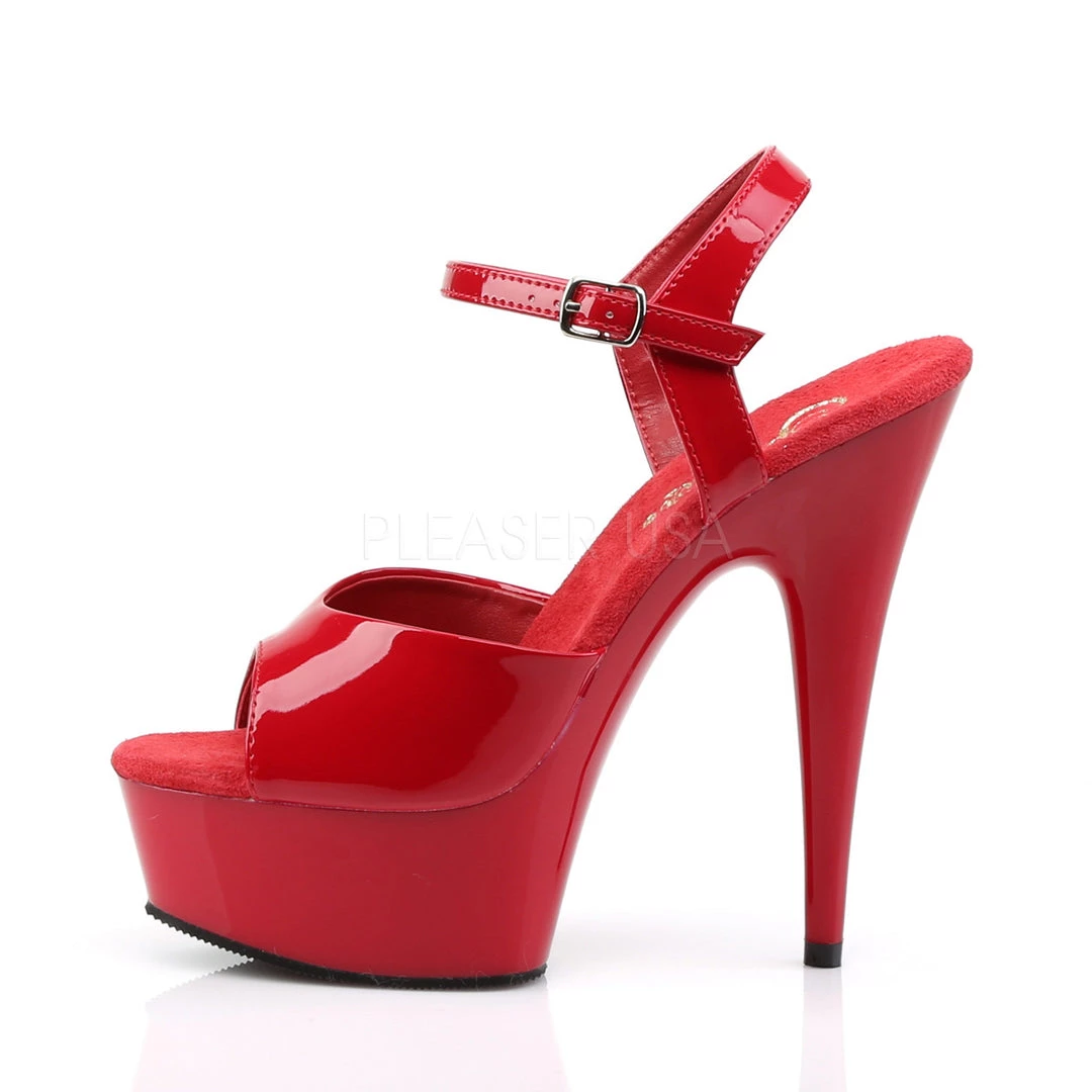 Pleaser Shoes 6" Red Ankle Strap Stripper Heels* 4 Pleaser Shoes 6" Red Ankle Strap Stripper Heels*