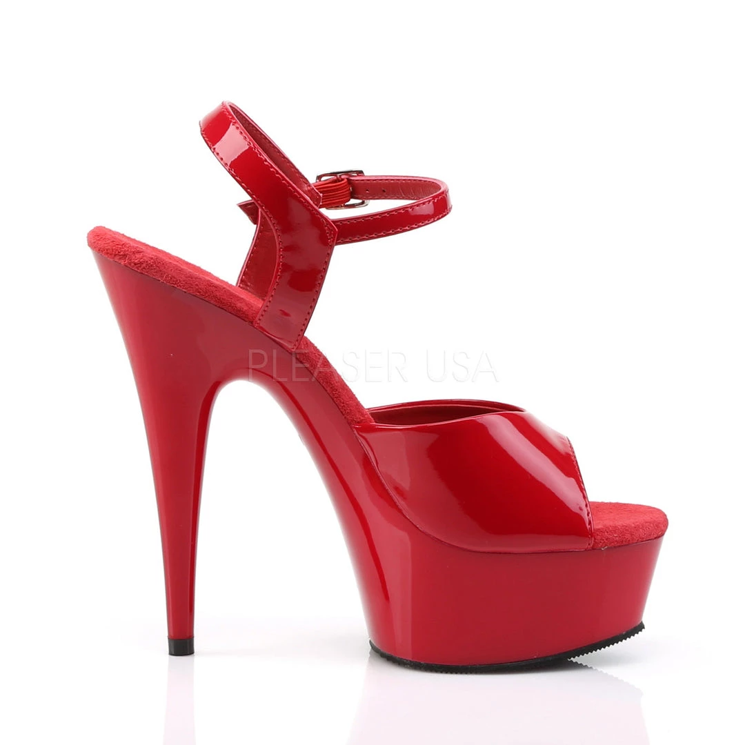 Pleaser Shoes 6" Red Ankle Strap Stripper Heels* 6 Pleaser Shoes 6" Red Ankle Strap Stripper Heels*