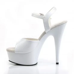 Pleaser Shoes White 6" Ankle Strap Heels*