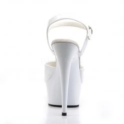 Pleaser Shoes White 6" Ankle Strap Heels* 8 Pleaser Shoes White 6