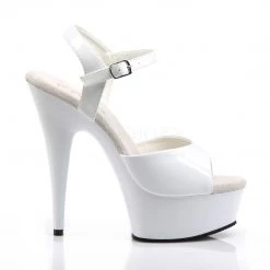 Pleaser Shoes White 6" Ankle Strap Heels* 9 Pleaser Shoes White 6