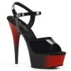 Pleaser Shoes Black/Red 6" Ankle Strap Pumps* 2 Pleaser Shoes Black/Red 6" Ankle Strap Pumps*