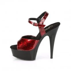 Pleaser Shoes 6" Heel Red Ankle Strap Sandal*