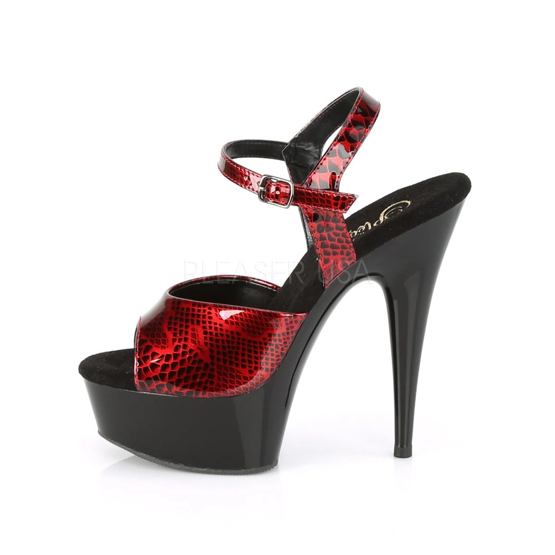 Pleaser Shoes 6" Heel Red Ankle Strap Sandal* 4 Pleaser Shoes 6" Heel Red Ankle Strap Sandal*