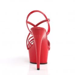 Pleaser 6" Heel Red Criss-Cross Strap Sandal Shoes* 8 Pleaser 6