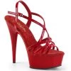 Pleaser 6" Heel Red Criss-Cross Strap Sandal Shoes*