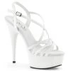 Pleaser 6" Heel White Criss-Cross Strap Sandal Shoes*