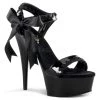 Pleaser 6" Heel Black Ankle Strap Sandal Shoes*