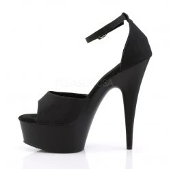 Pleaser Shoes 6" Heel Black Ankle Strap D' Orsay Sandal*