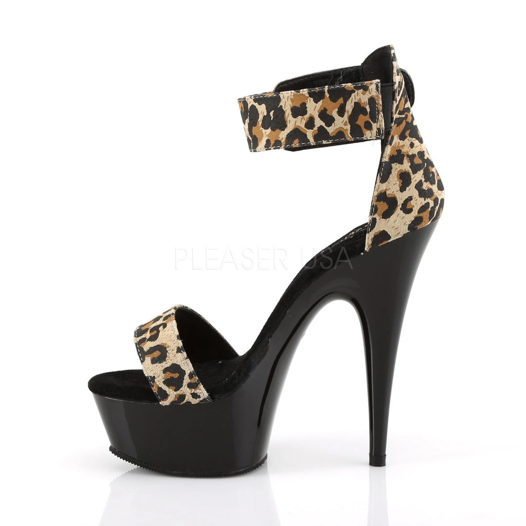 Pleaser 6" Heel Leopard Print Sandal Shoes* 4 Pleaser 6" Heel Leopard Print Sandal Shoes*