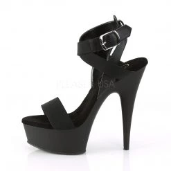 Pleaser Shoes 6" Heel Black Platform Ankle Wrap Sandal*
