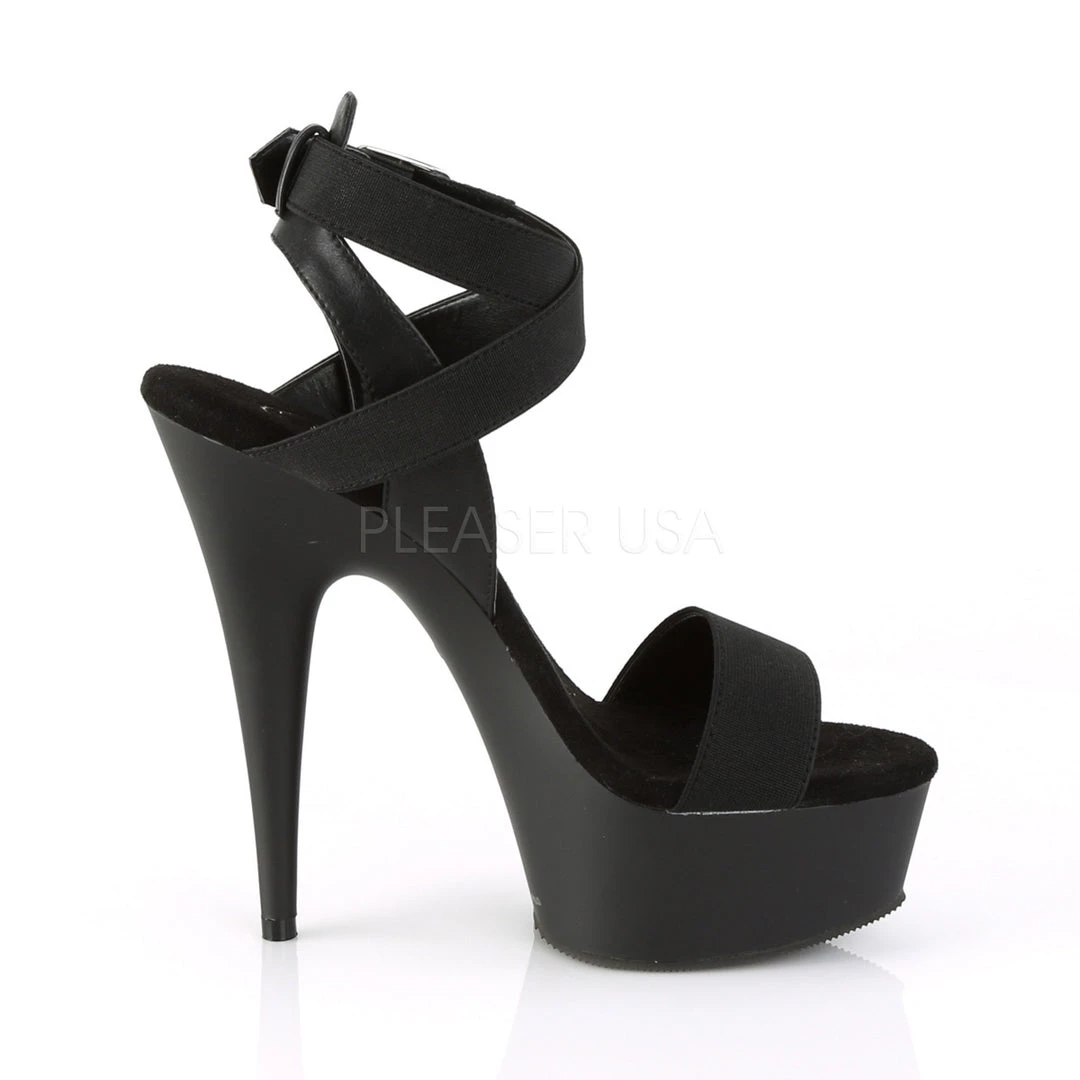 Pleaser Shoes 6" Heel Black Platform Ankle Wrap Sandal* 6 Pleaser Shoes 6" Heel Black Platform Ankle Wrap Sandal*