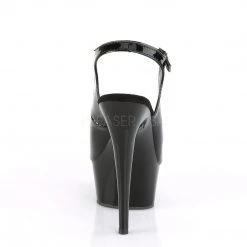 Pleaser 6" Black Peep Toe Ankle Strap Sandal Shoes* 8 Pleaser 6