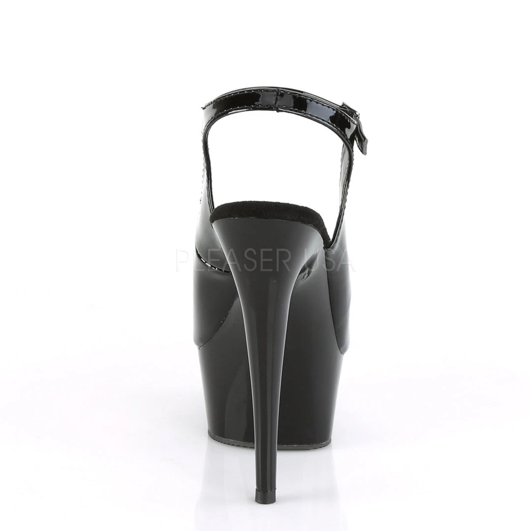 Pleaser 6" Black Peep Toe Ankle Strap Sandal Shoes* 5 Pleaser 6" Black Peep Toe Ankle Strap Sandal Shoes*