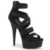 Pleaser 6" Black Faux Suede Criss-Cross Sandal Shoes*