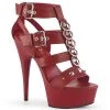 Pleaser Shoes 6" Heel Red Strappy T-Strap Sandal* 2 Pleaser Shoes 6" Heel Red Strappy T-Strap Sandal*