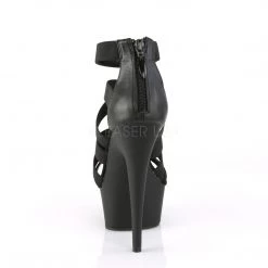 Pleaser 6" Heel Black Double Criss Cross Sandal* Shoes