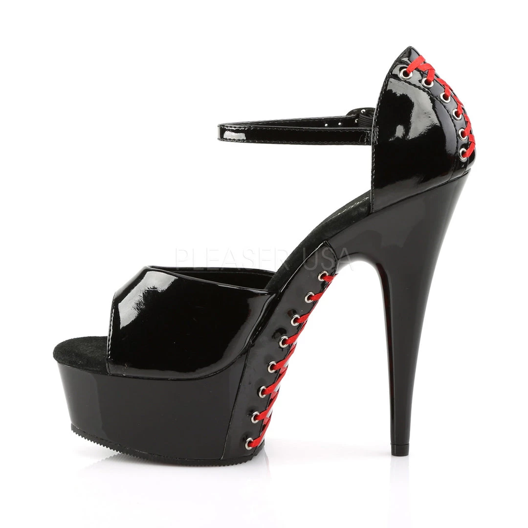 Pleaser Shoes 6" Heel Black D' Orsay Sandal* 4 Pleaser Shoes 6" Heel Black D' Orsay Sandal*