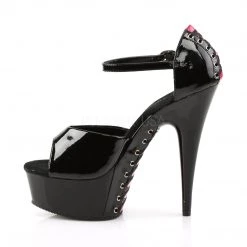 Pleaser 6" Heel Black/Hot Pink D' Orsay Sandal* Shoes