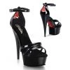 Pleaser 6" Heel Black Corset Style Sandal Shoes* 2 Pleaser 6" Heel Black Corset Style Sandal Shoes*