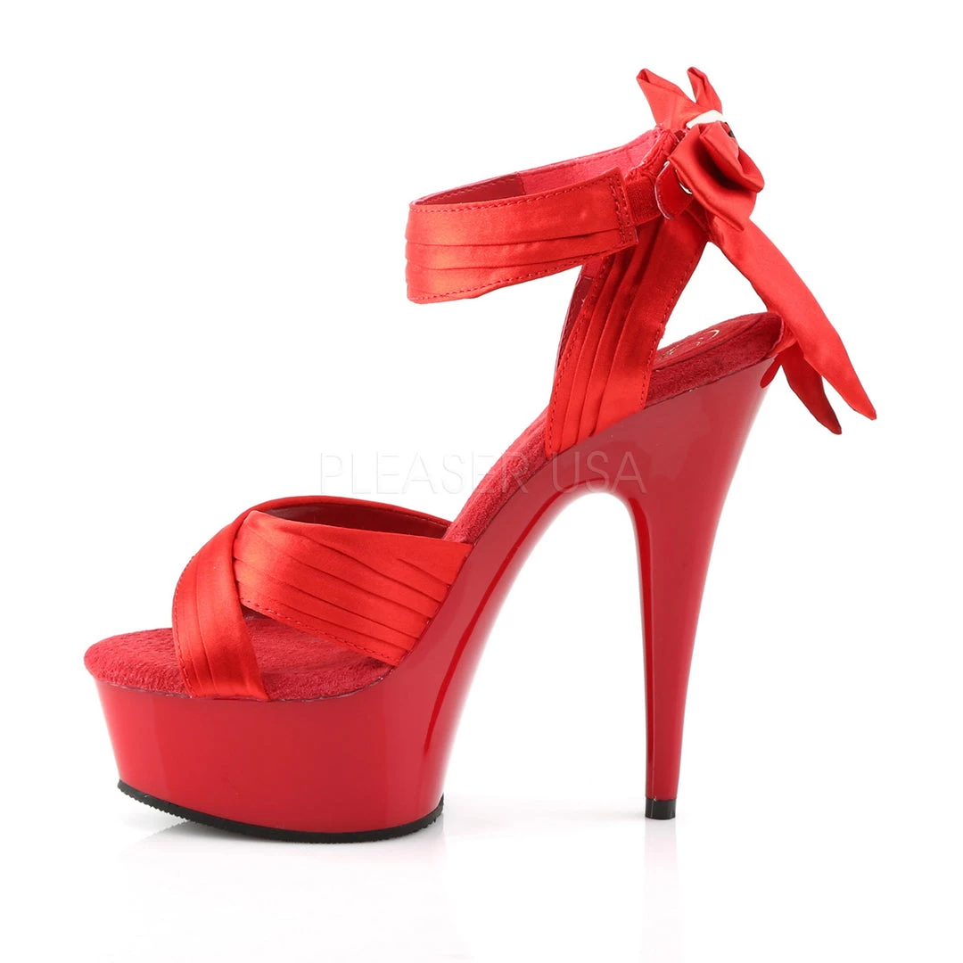 Pleaser 6" Red Criss-Cross Sandal Shoes* 4 Pleaser 6" Red Criss-Cross Sandal Shoes*
