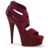 Pleaser 6" Burgundy Faux Leather Criss-Cross Sandal Shoes*