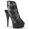 Pleaser 6" Heel Black Strappy Buckle Ankle Booties* Shoes