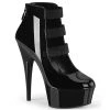 Pleaser 6" Heel Black Strappy Sandal Ankle Bootie*
