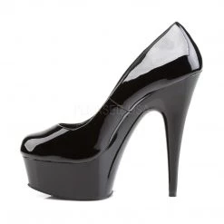 Pleaser Shoes 6" Black Heel Platform Pump*