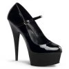 Pleaser 6" Black Mary Jane Pumps*