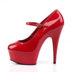 Pleaser 6" Red Shoes Mary Jane Pump*
