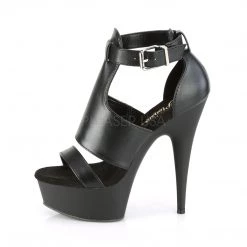 Pleaser 6" Heel Black Close Back Sandal Shoes*