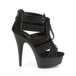 Pleaser 6" Heel Black Sandal Bootie* 9 Pleaser 6